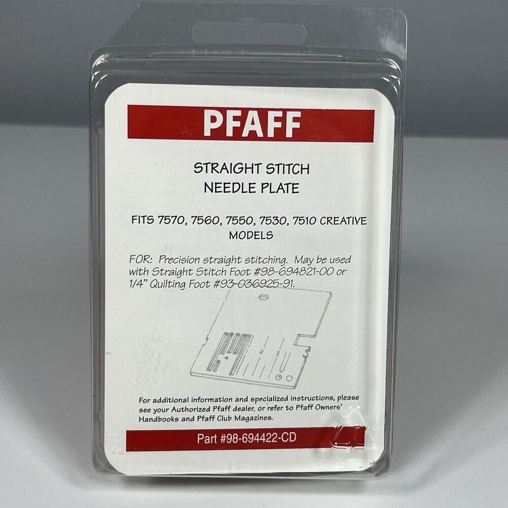 Pfaff 7570*50*60*30*10 ORIG Machine STRAIGHT STITCH NEEDLE PLATE #98-694422-00